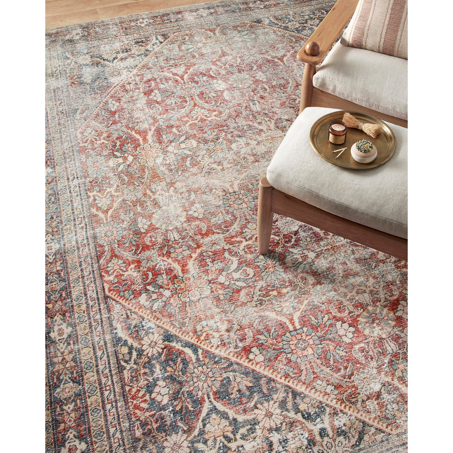 Amber Lewis Georgie Red/Navy Rug - Chapin Furniture