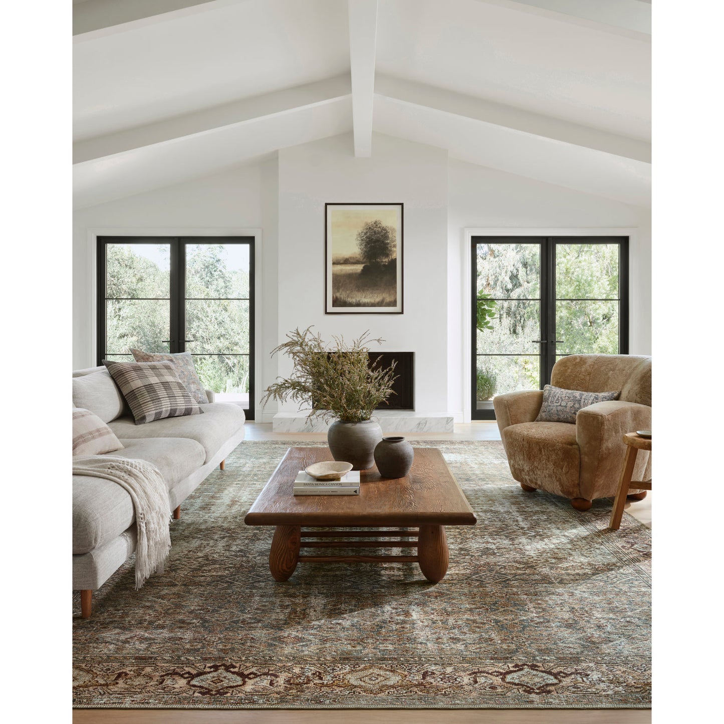 Amber Lewis Georgie Moss/Salmon Rug - Chapin Furniture