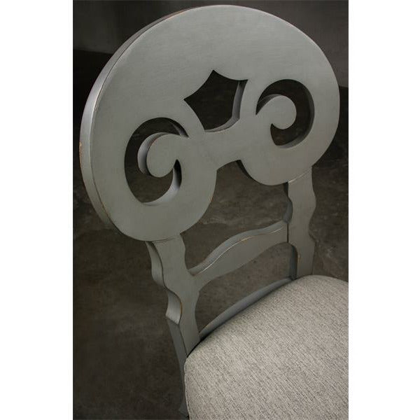 Scroll Back Upholstered Side Chair - Set of 2- Multiple Color Options - Chapin Furniture