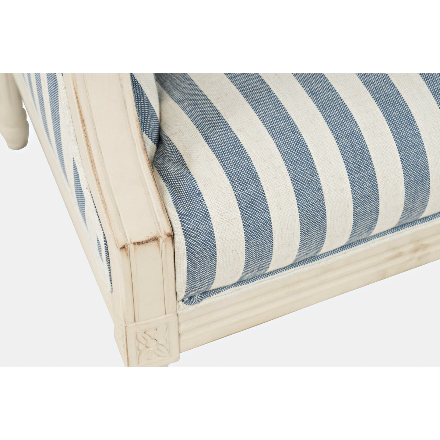 McKenna Accent Chair- Blue Stripe - Chapin Furniture