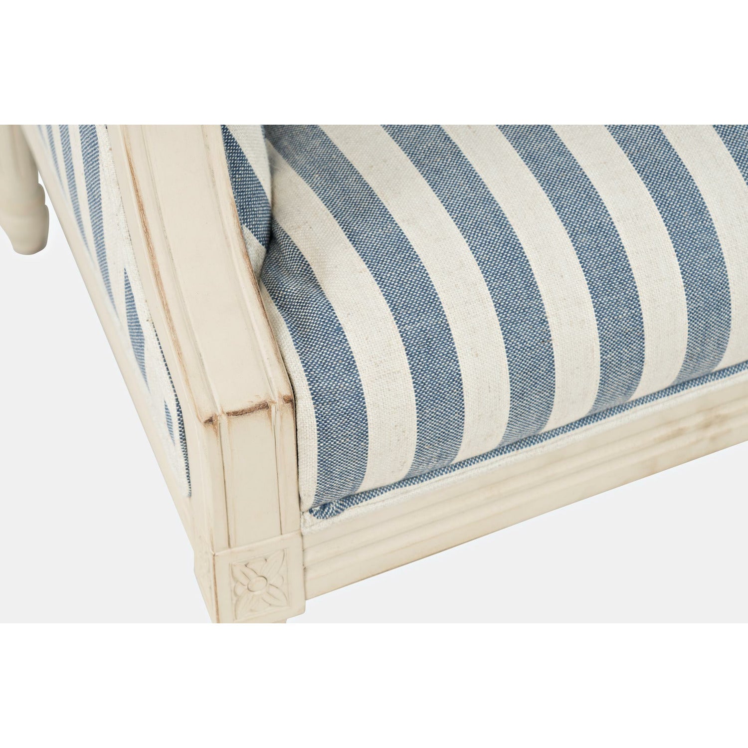 McKenna Accent Chair- Blue Stripe - Chapin Furniture