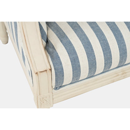 McKenna Accent Chair- Blue Stripe - Chapin Furniture