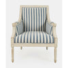 McKenna Accent Chair- Blue Stripe - Chapin Furniture