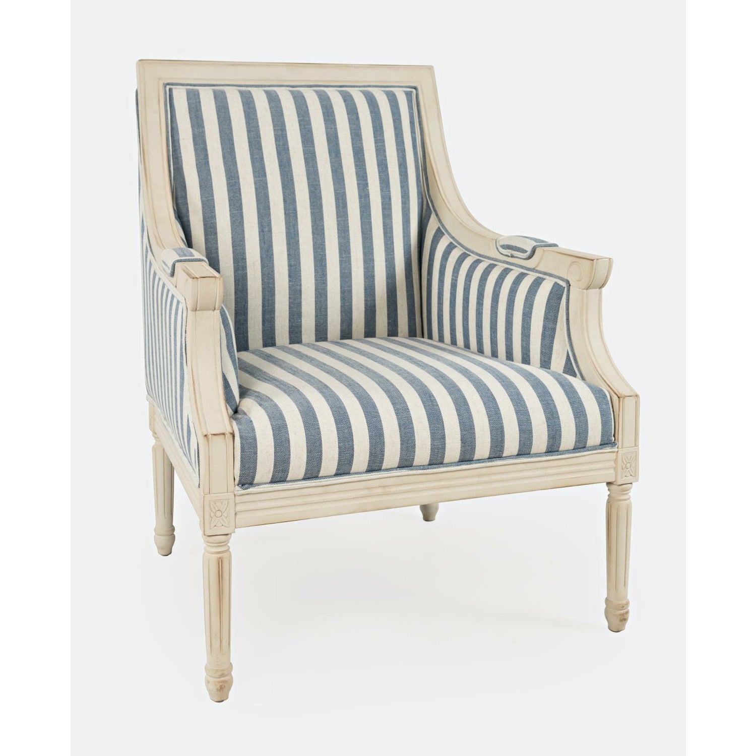 Blue and white striped club 2024 chair