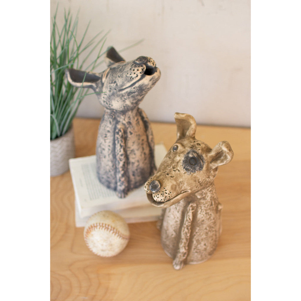 Set of Two Clay Singing Dogs - Chapin Furniture