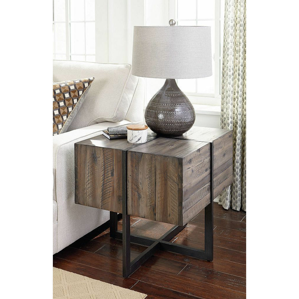 Modern Timber Accent End Table