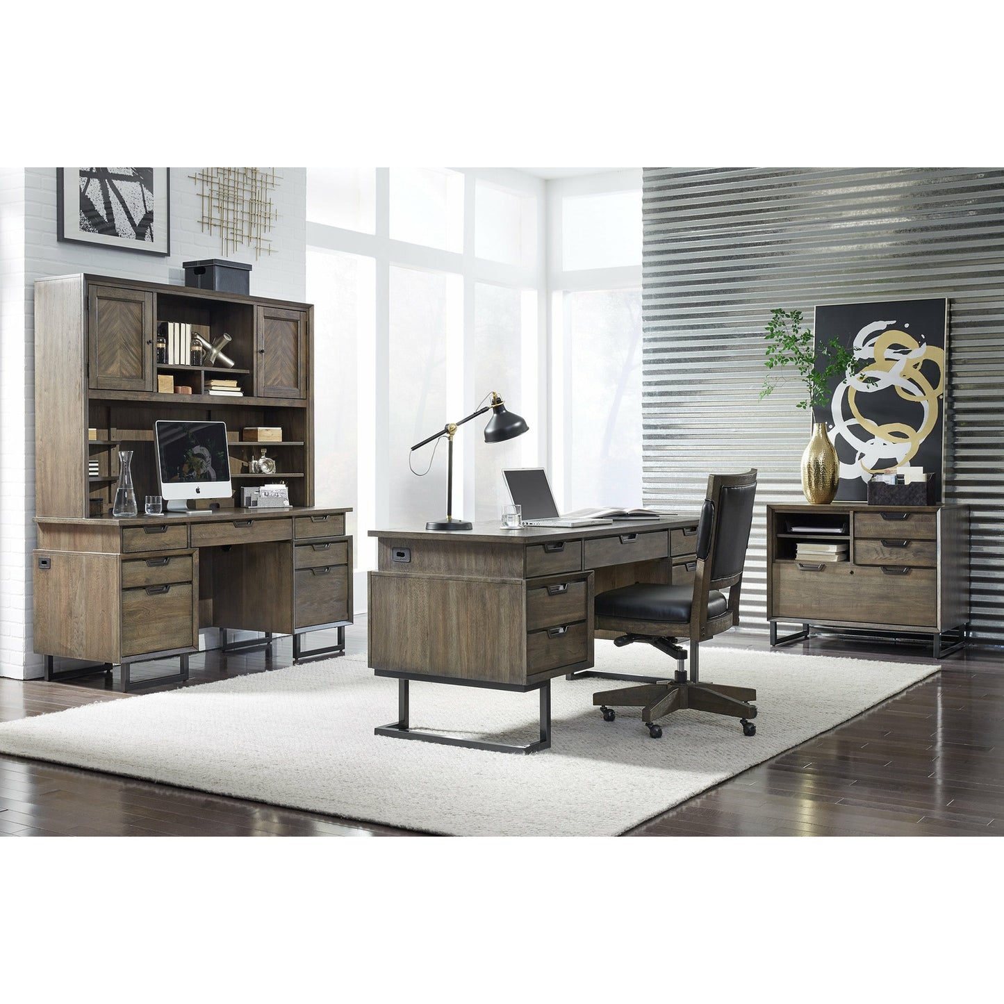 Harper Point Fossil 66" Executive Desk - Chapin Furniture