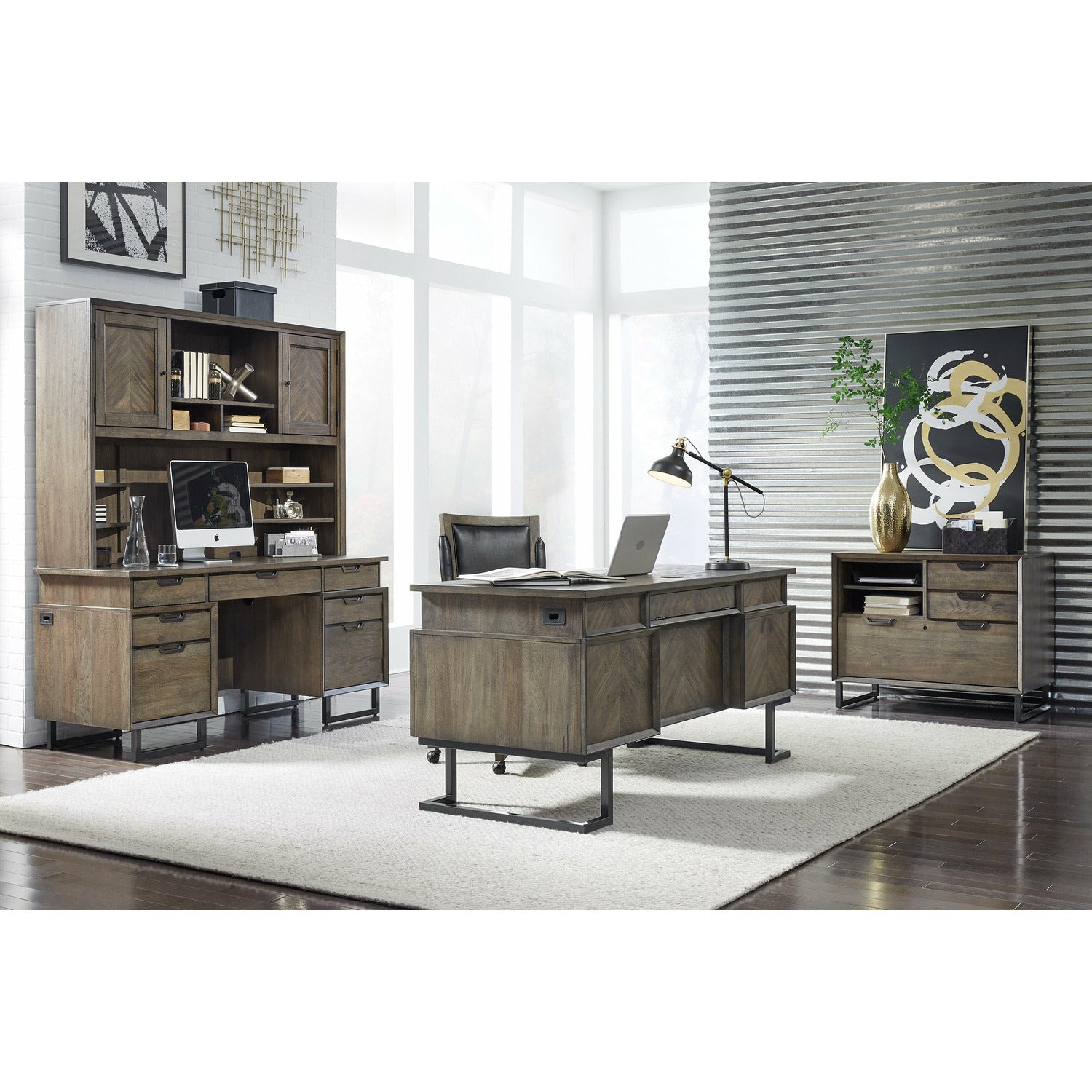 Harper Point Fossil 66" Executive Desk - Chapin Furniture