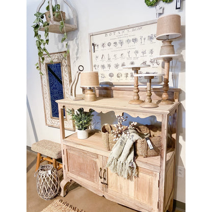 Set of 3 Wooden Stands With Marble Tops - Chapin Furniture