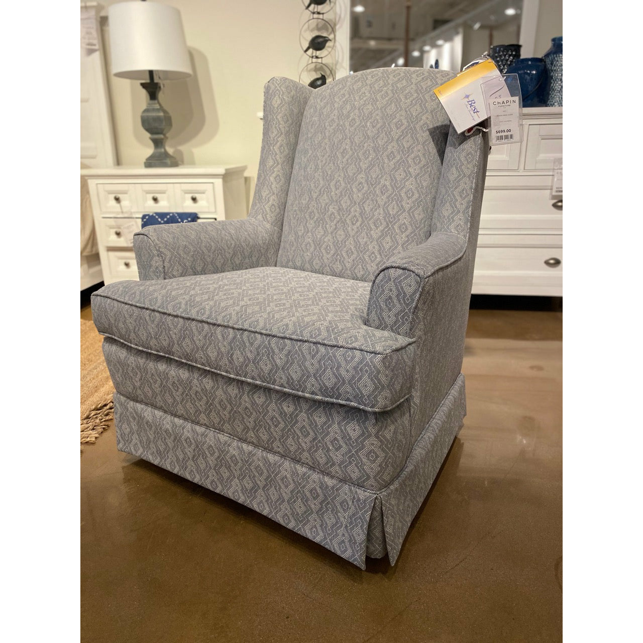 Natasha Swivel Glider- Customizable - Chapin Furniture