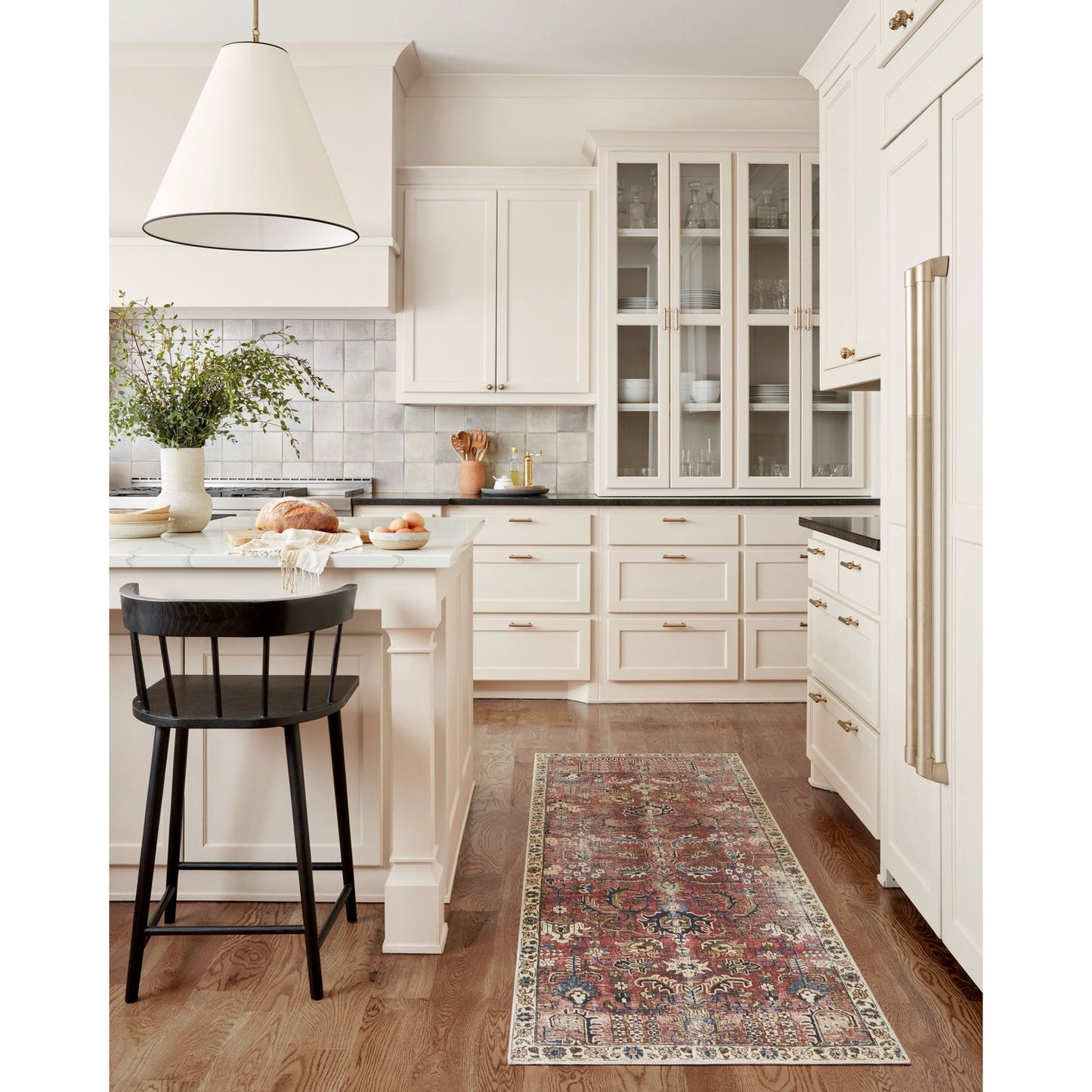 Chris Loves Julia Jules Merlot/Multi Rug - Chapin Furniture