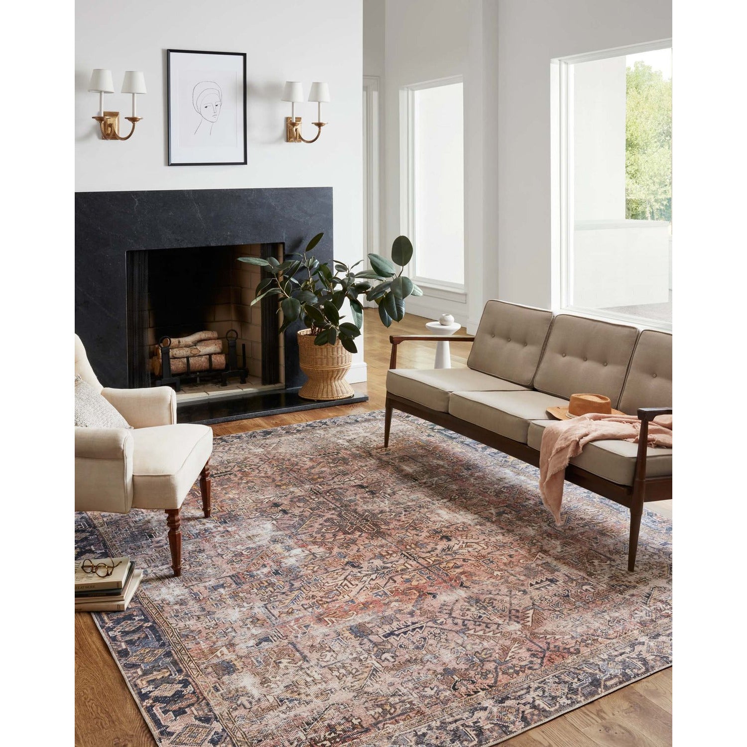 Chris Loves Julia Jules Terracotta/Multi Rug - Chapin Furniture