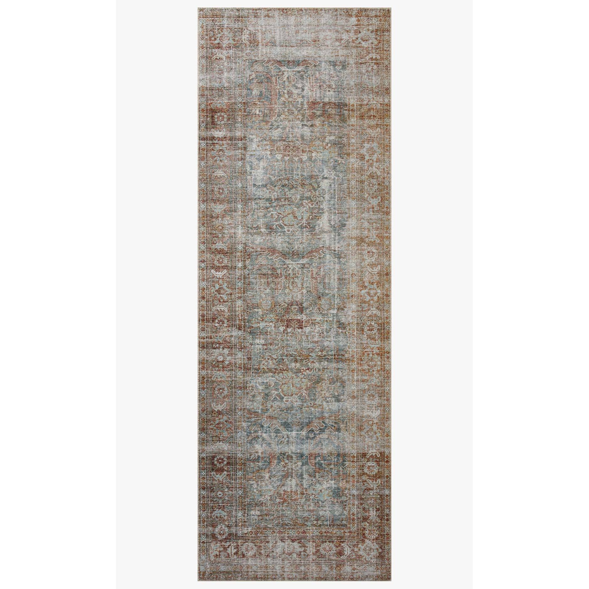 Chris Loves Julia Jules Lagoon/Brick Rug - Chapin Furniture