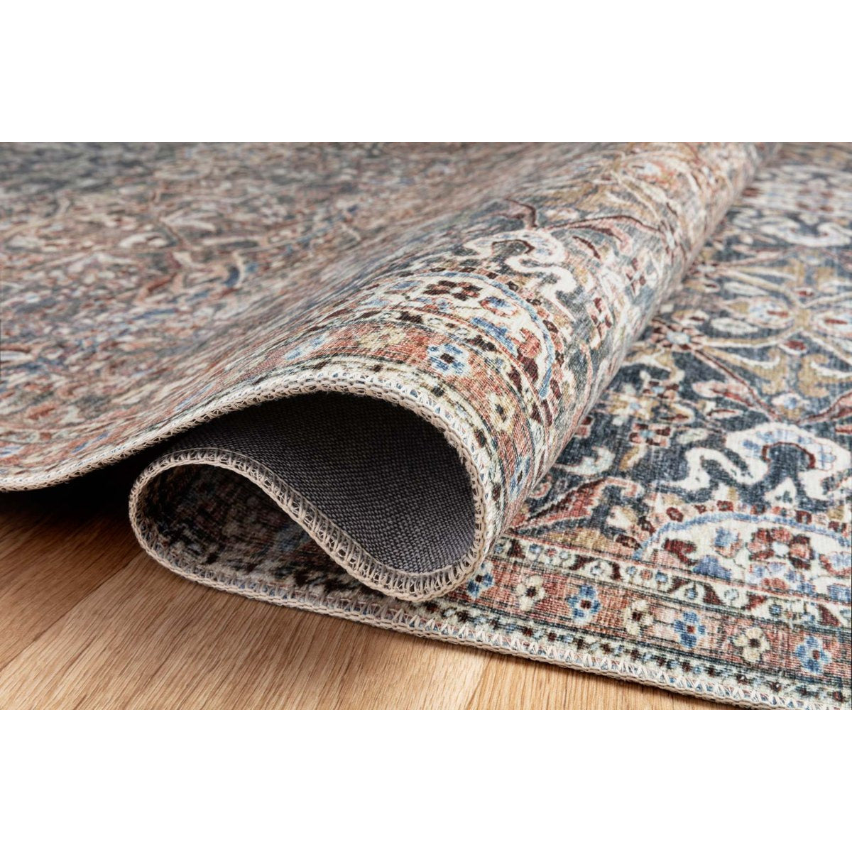 Chris Loves Julia Jules Denim/Spice  Rug - Chapin Furniture