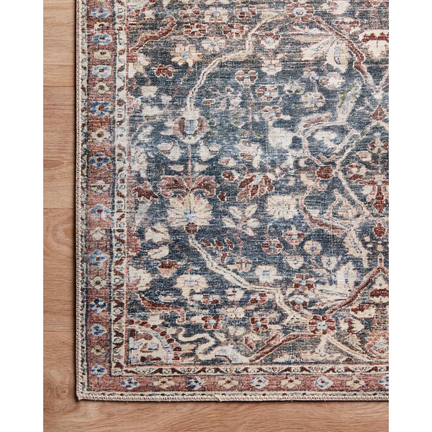 Chris Loves Julia Jules Denim/Spice  Rug - Chapin Furniture