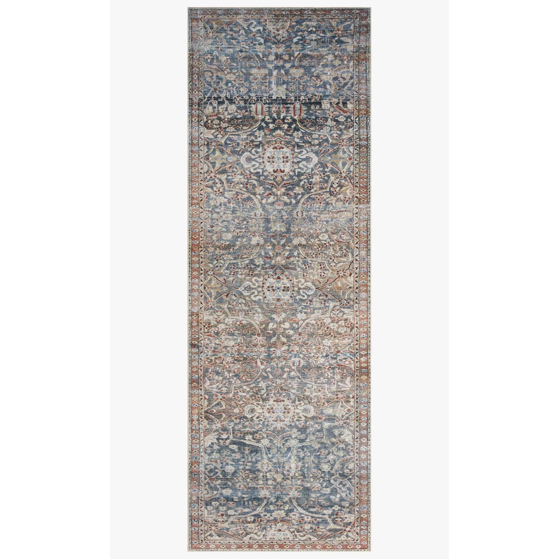 Chris Loves Julia Jules Denim/Spice  Rug - Chapin Furniture