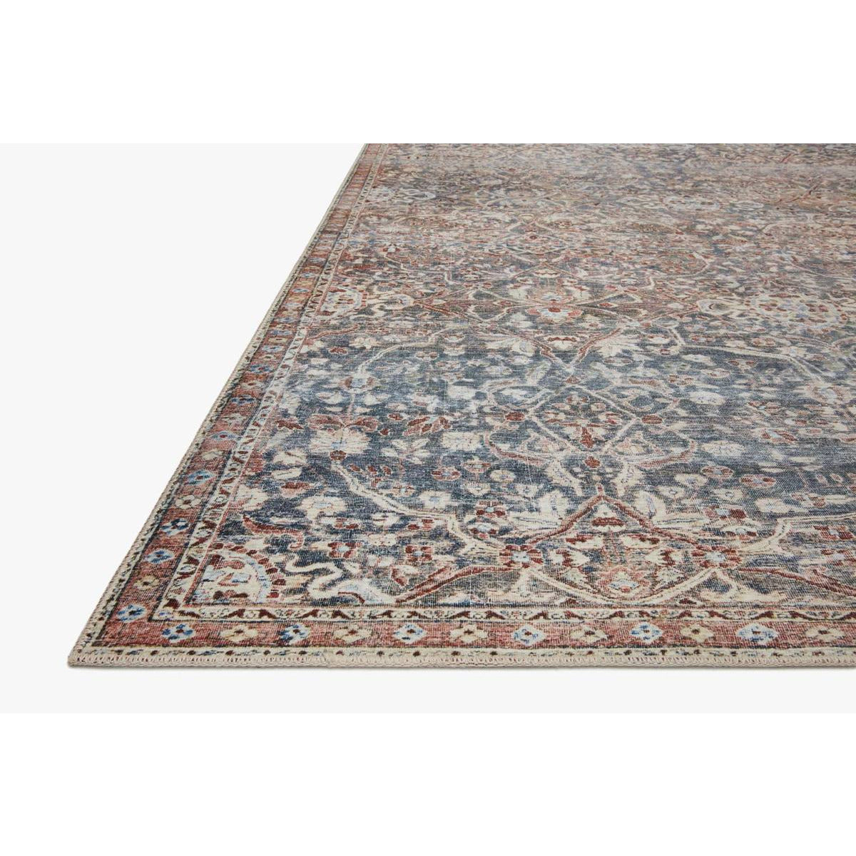 Chris Loves Julia Jules Denim/Spice  Rug - Chapin Furniture