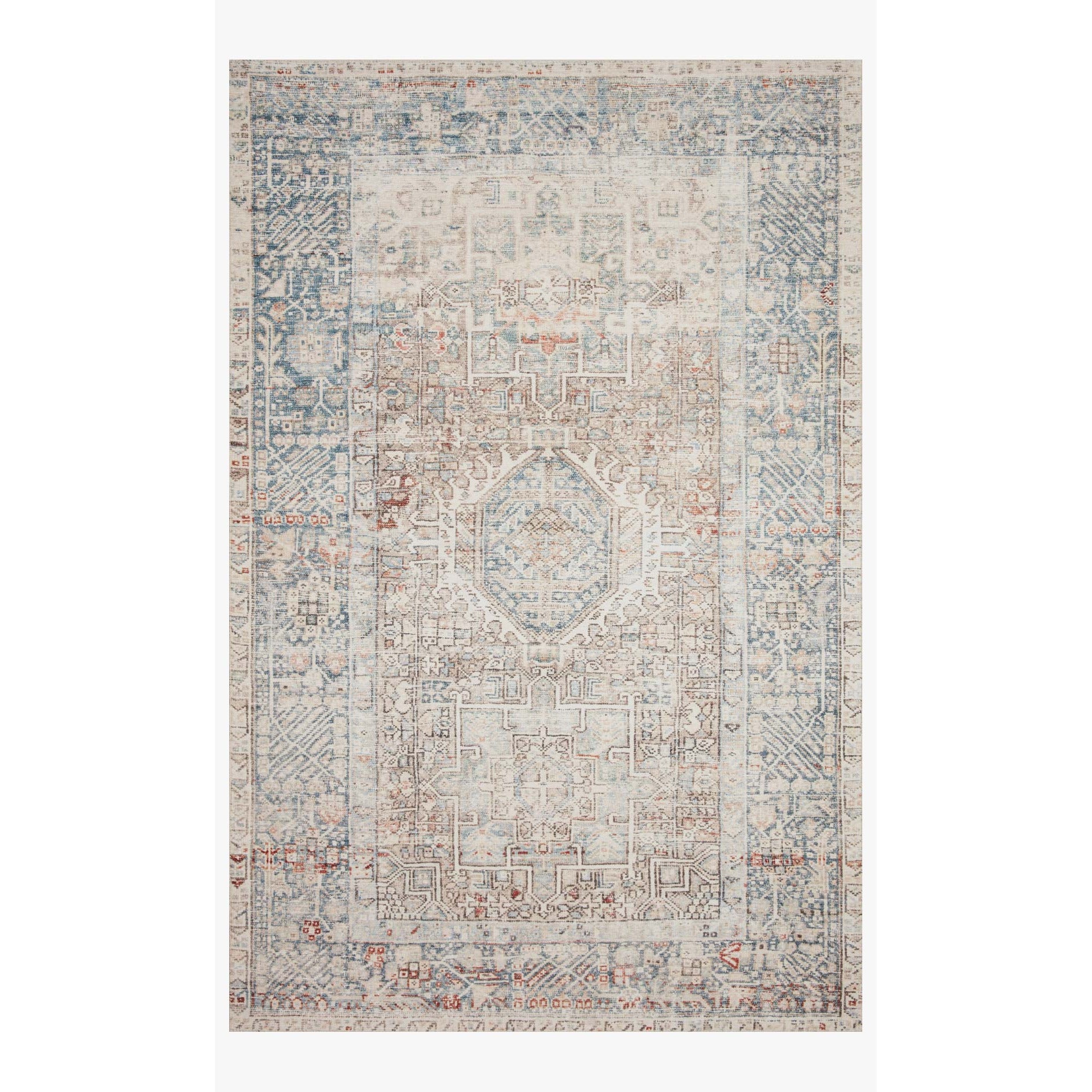 Chris Loves Julia Jules Natural/Ocean Rug - Chapin Furniture
