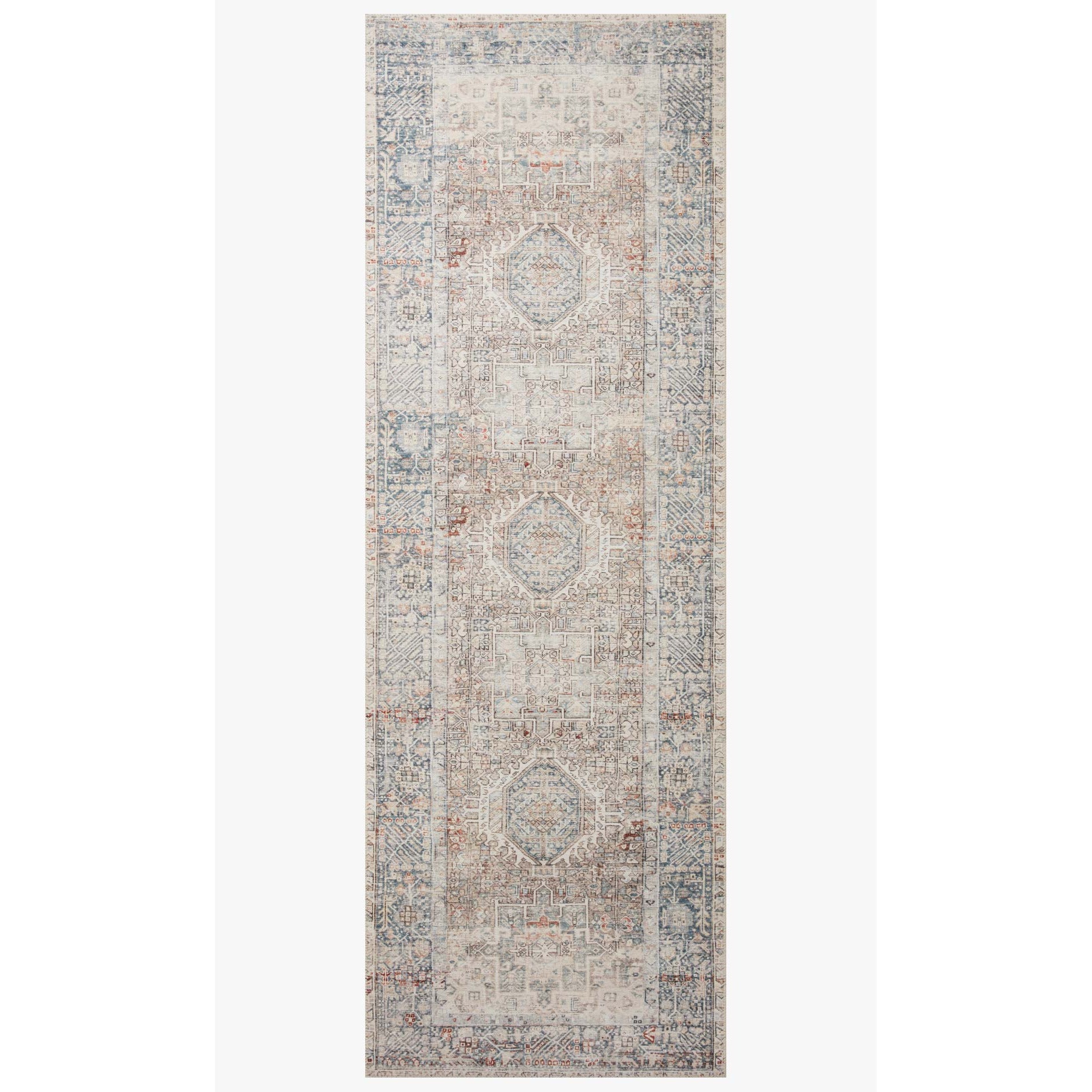 Chris Loves Julia Jules Natural/Ocean Rug - Chapin Furniture