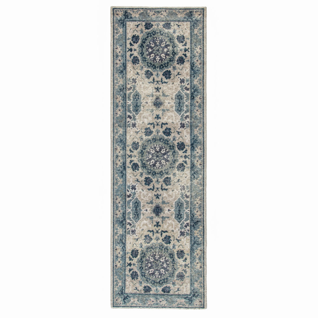 Jaipur Living Modify Hand-Knotted Medallion Blue/ Light Gray Rug - Chapin Furniture