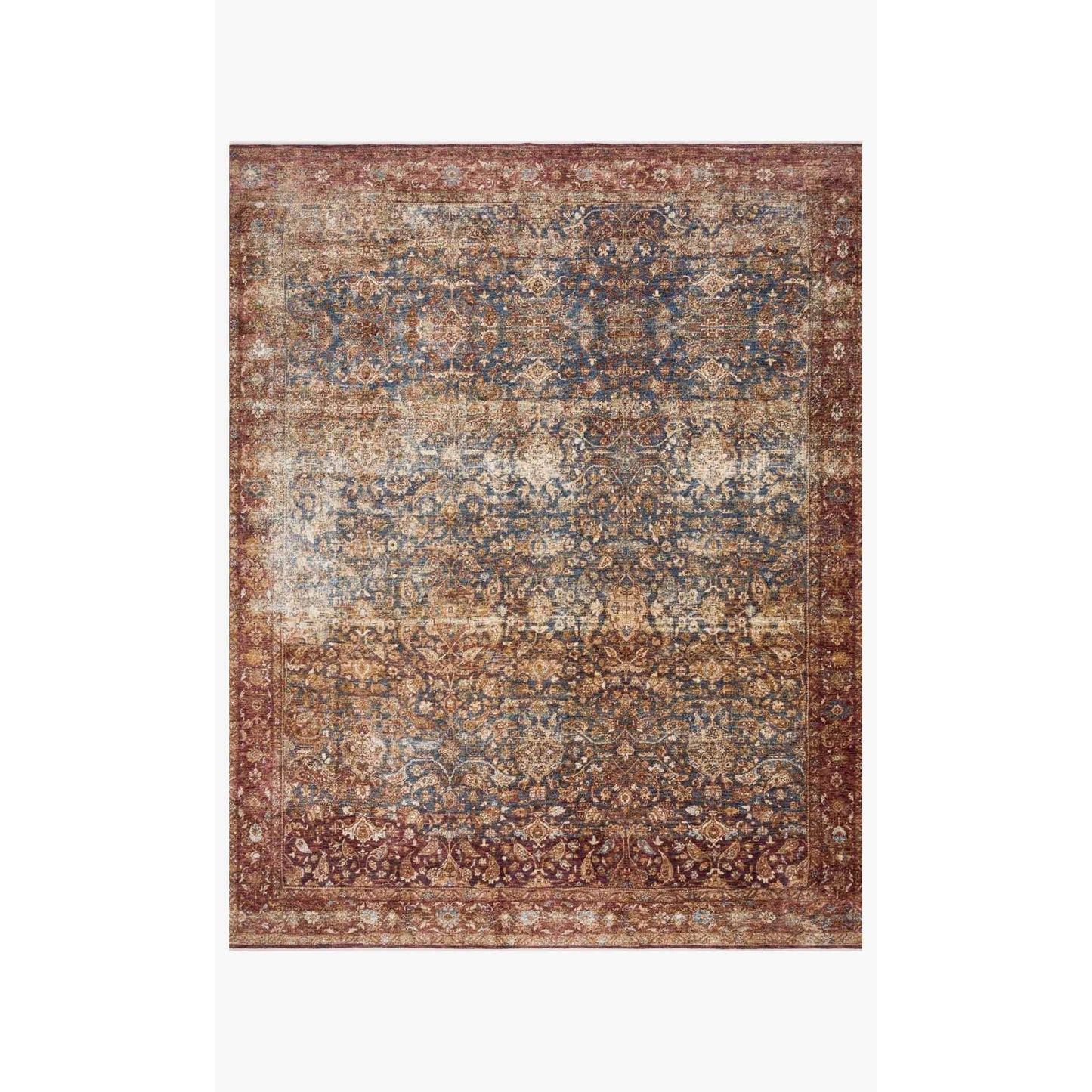 Magnolia Home Kennedy Denim/Brick Rug - Chapin Furniture