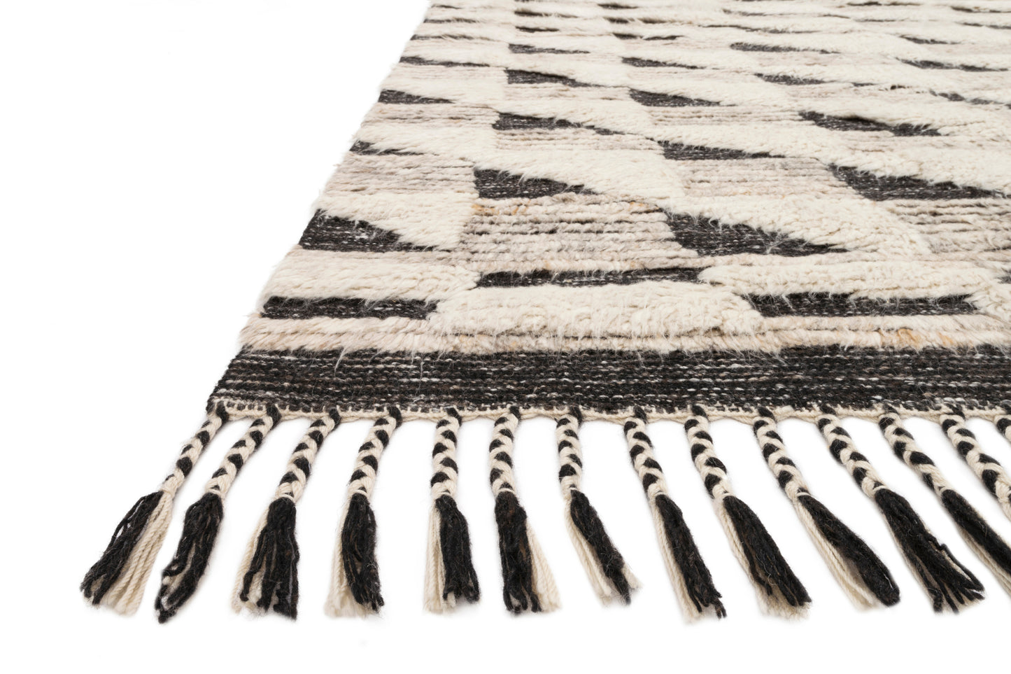 Loloi Khalid Natural / Black Rug - Chapin Furniture