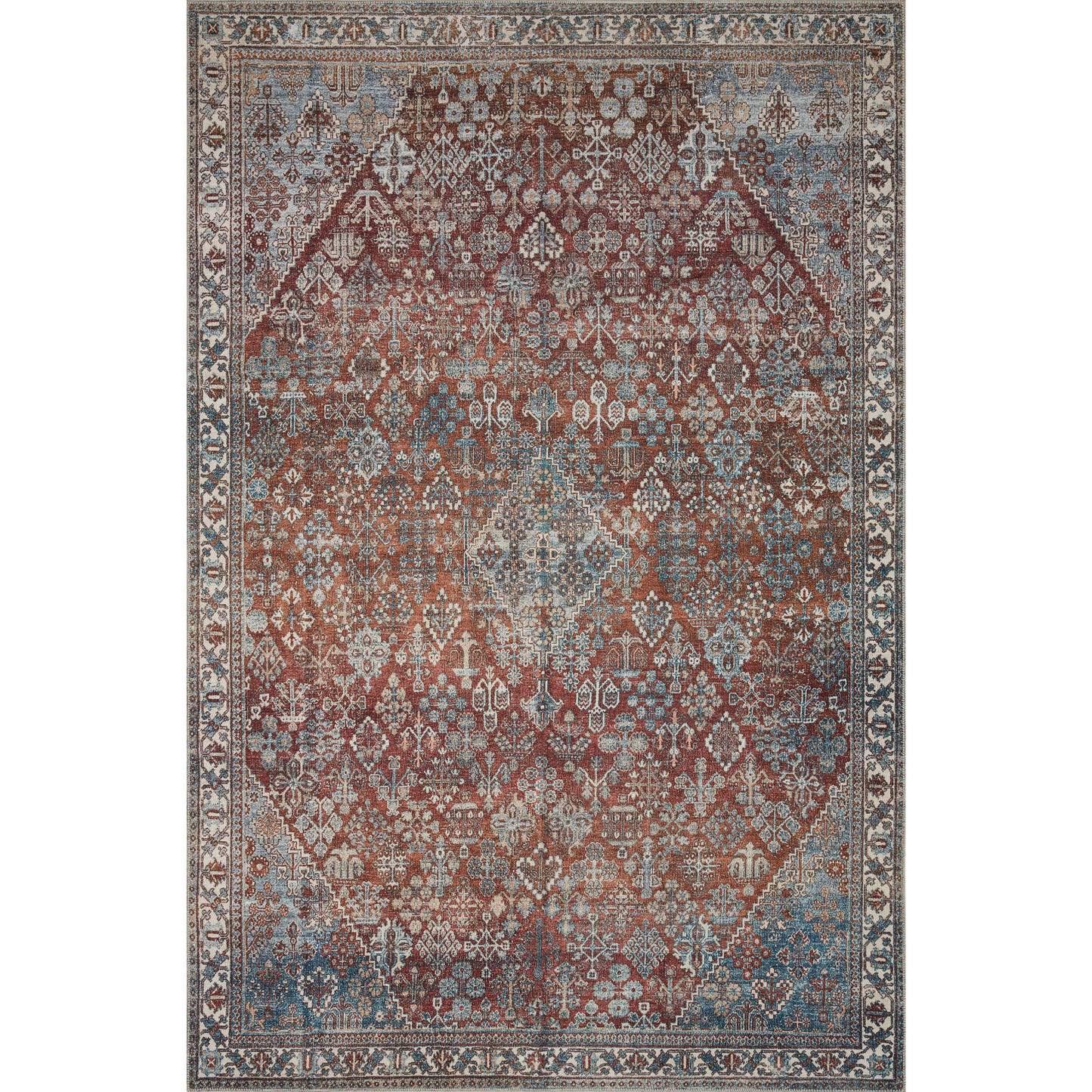 Magnolia Home Lenna Brick Sky Rug - Chapin Furniture