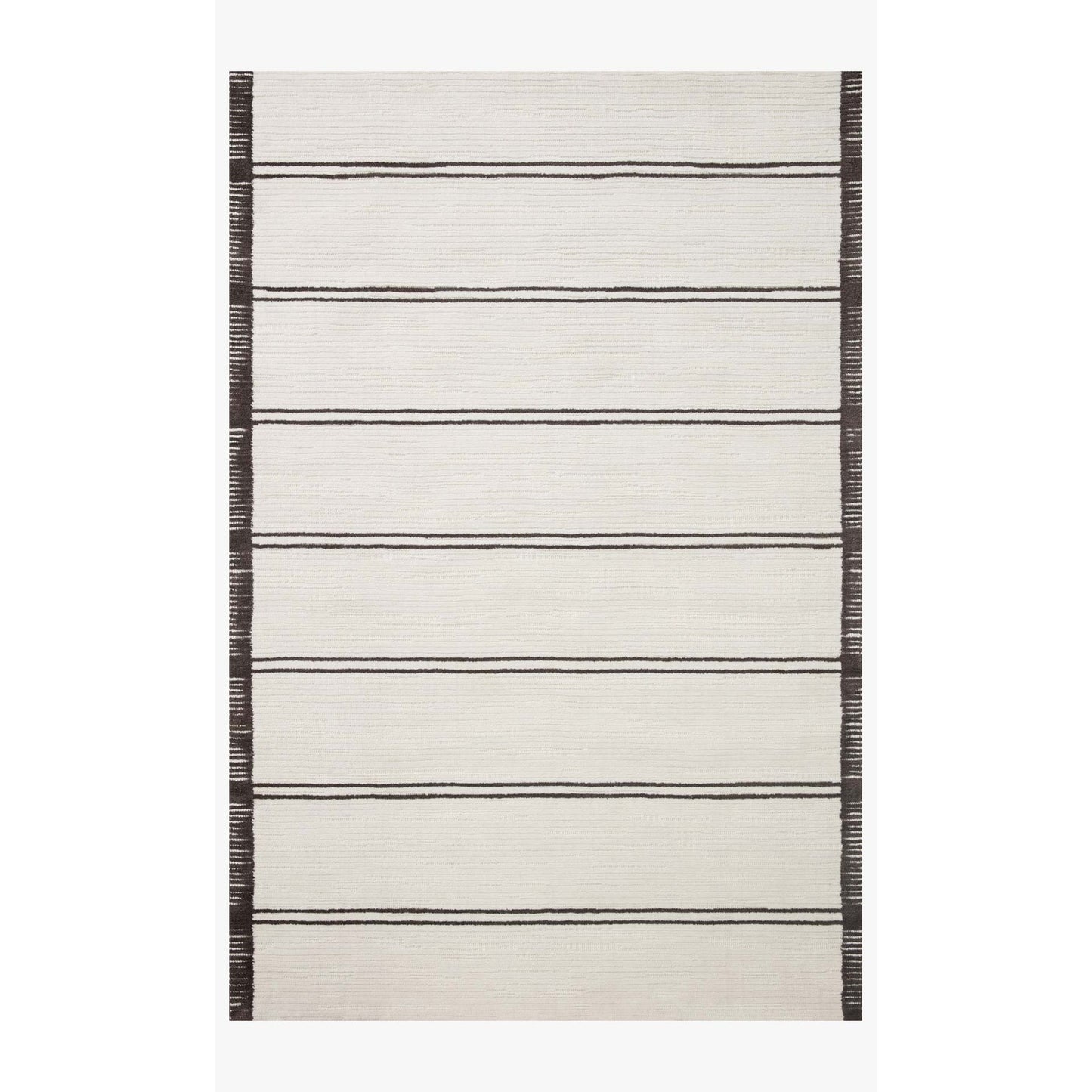 Magnolia Home Logan White/Mocha Rug - Chapin Furniture