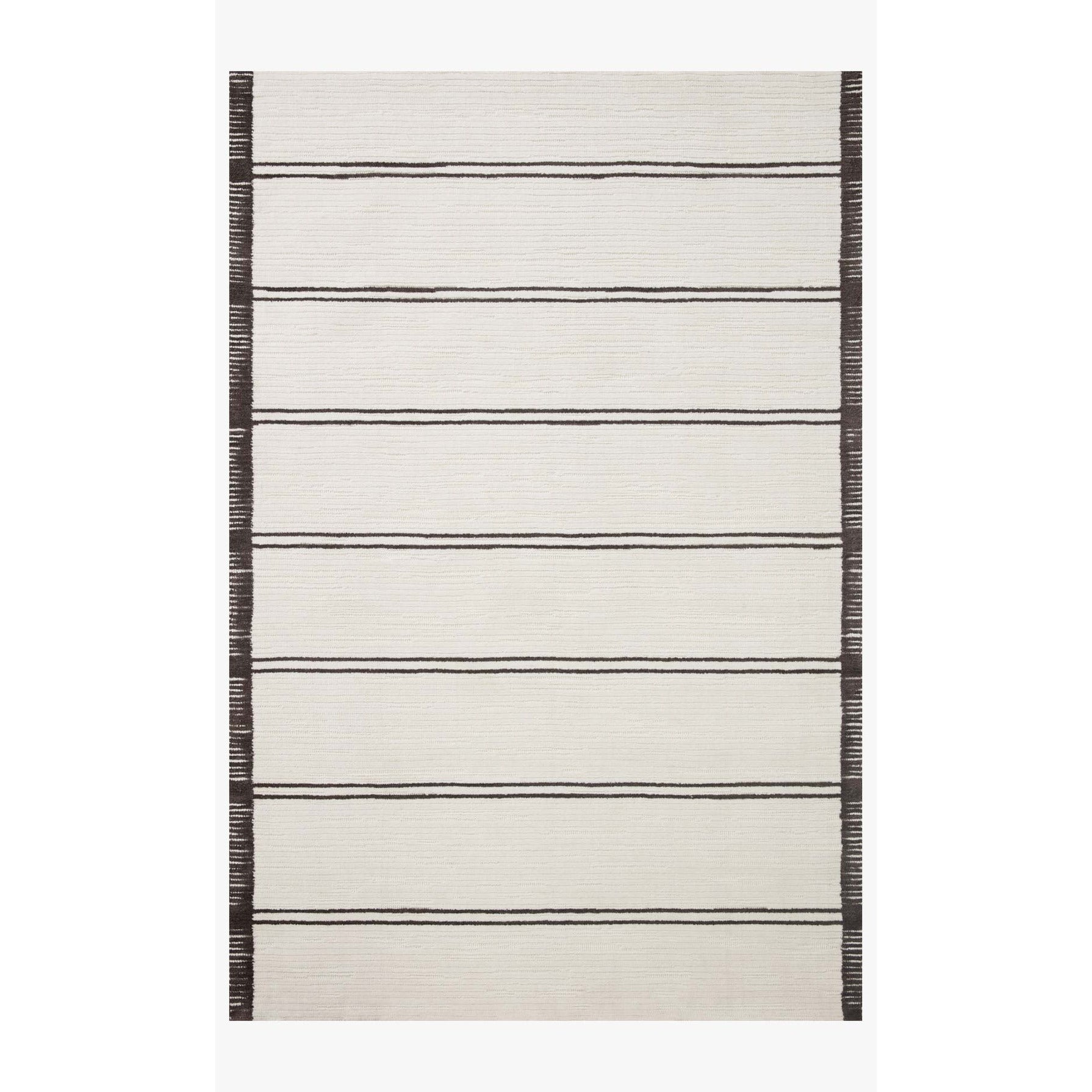 Magnolia Home Logan White/Mocha Rug - Chapin Furniture