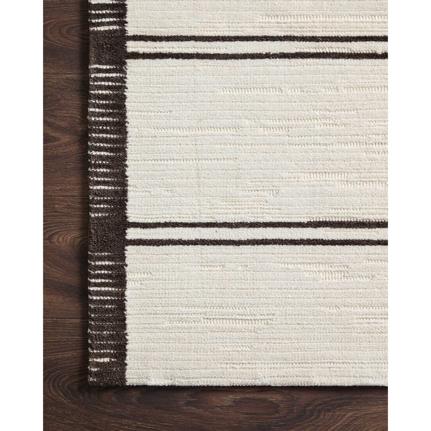 Magnolia Home Logan White/Mocha Rug - Chapin Furniture