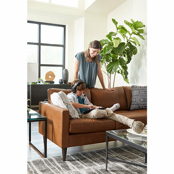 Trafton Leather Chaise Sectional - Chapin Furniture