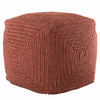 Jaipur Living Bridgehampton Indoor/ Outdoor Solid Red Cube Pouf - Chapin Furniture