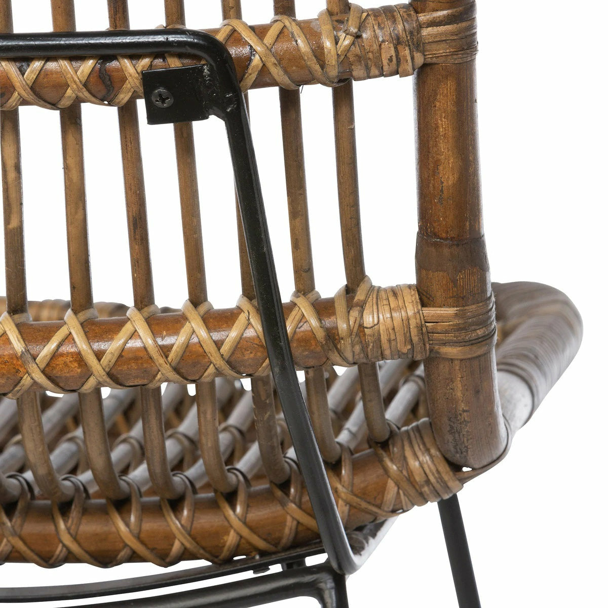 Miller Rattan and Iron Dining Chair - Chapin Furniture