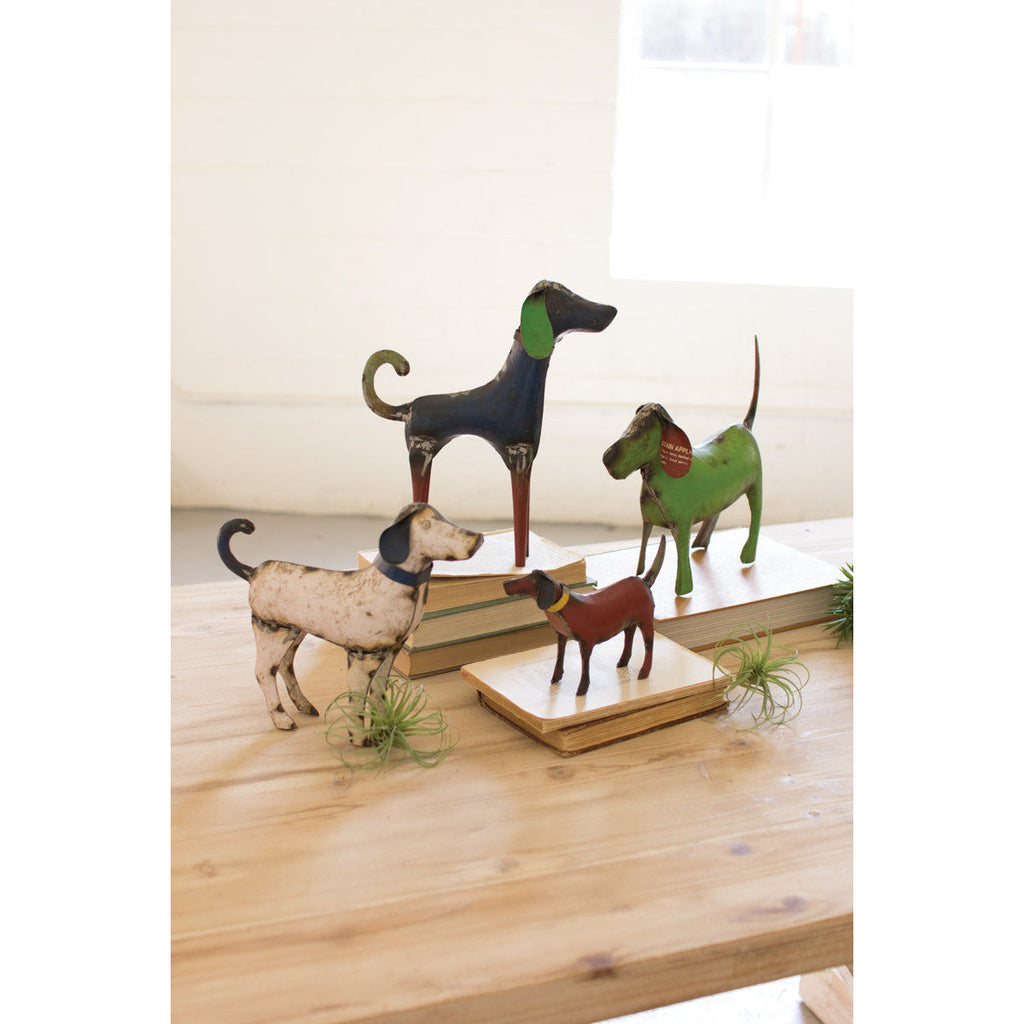 Set of Four Reclaimed Metal Dogs - Chapin Furniture