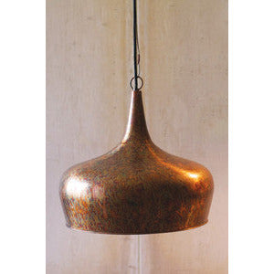Tear Drop Pendant Lamp with Antique Rust Finish - Chapin Furniture
