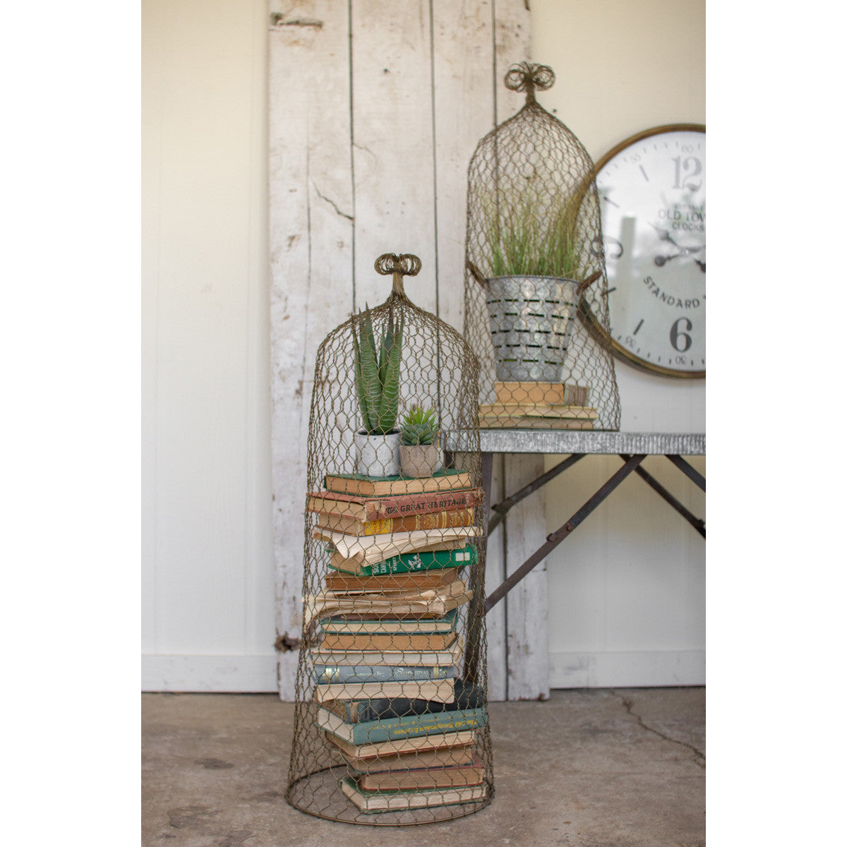 Kalalou Wire Cloche Topiaries