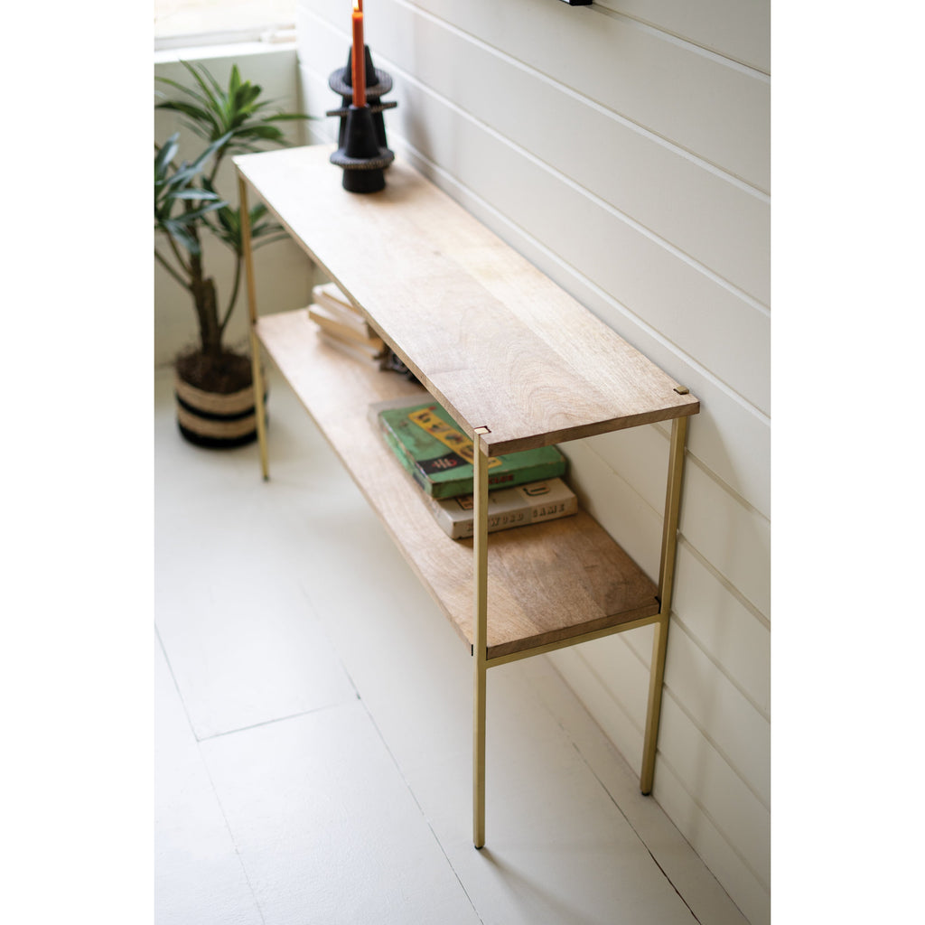 Iron Console Table with Mango Wood Shelves - Chapin Furniture