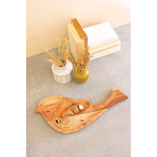 Kalalou Carved Wooden Bird Platter