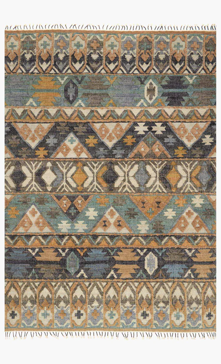 Loloi Owen Rug- Ocean / Camel - Chapin Furniture
