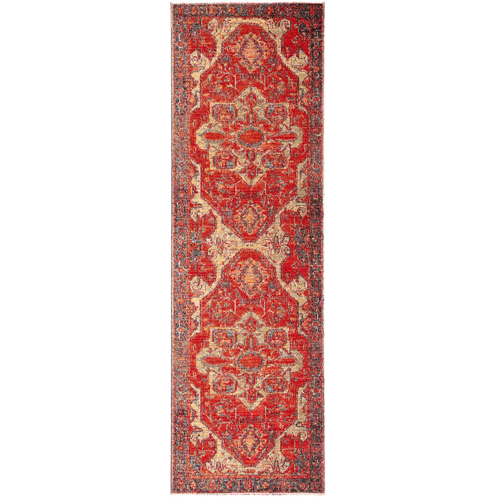 Jaipur Living Leighton Indoor/ Outdoor Medallion Red/ Blue Rug - Chapin Furniture