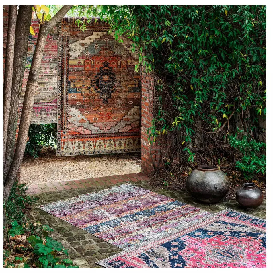 Jaipur Living Cicero Indoor/ Outdoor Medallion Multicolor/ Orange Rug - Chapin Furniture