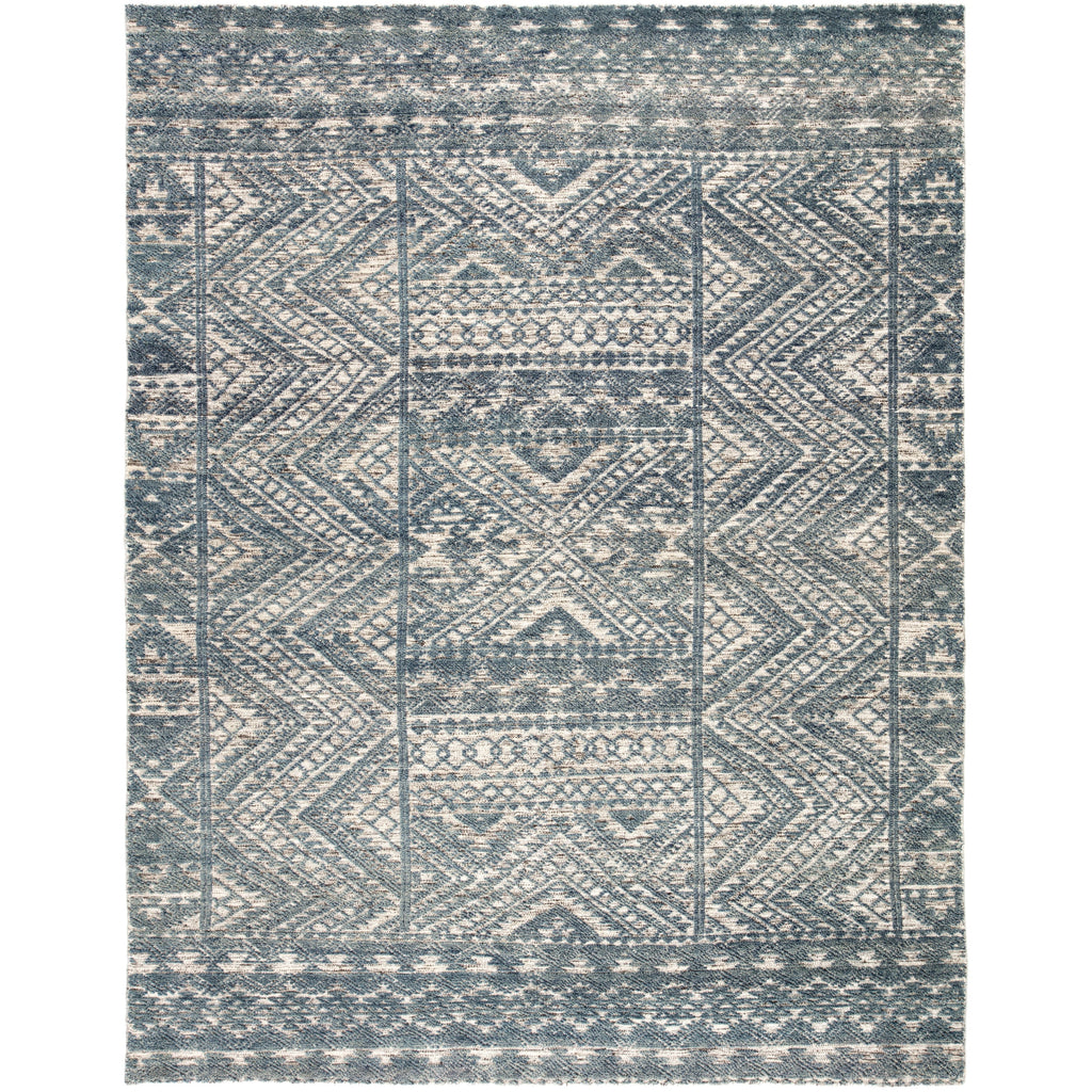 Jaipur Living Prentice Hand-Knotted Geometric Blue/ Ivory Rug - Chapin Furniture
