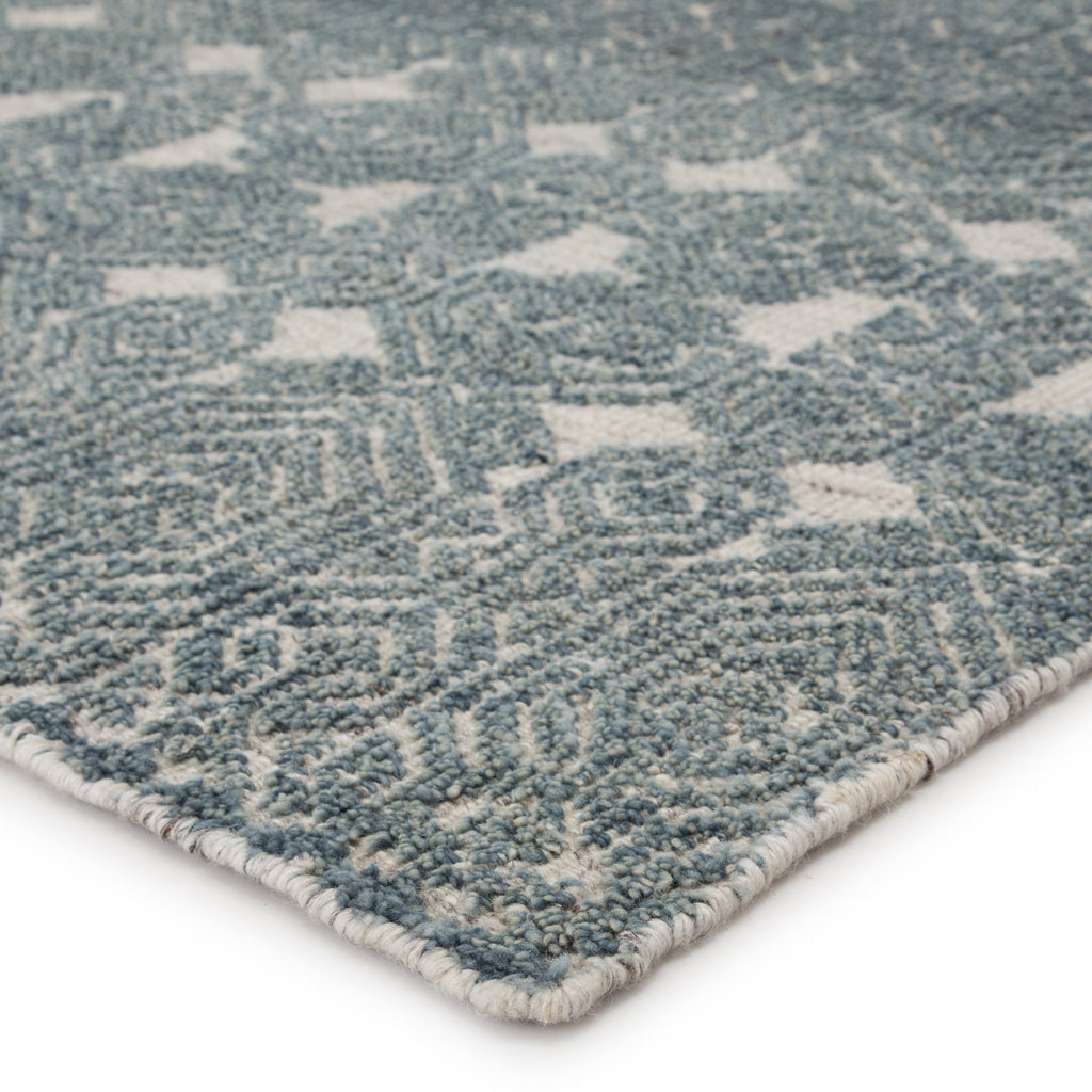 Jaipur Living Abelle Hand-Knotted Medallion Teal/ Light Gray Rug - Chapin Furniture