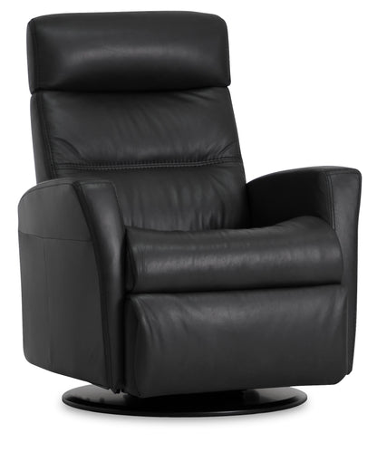 Divani Recliner- Charcoal Leather - Chapin Furniture