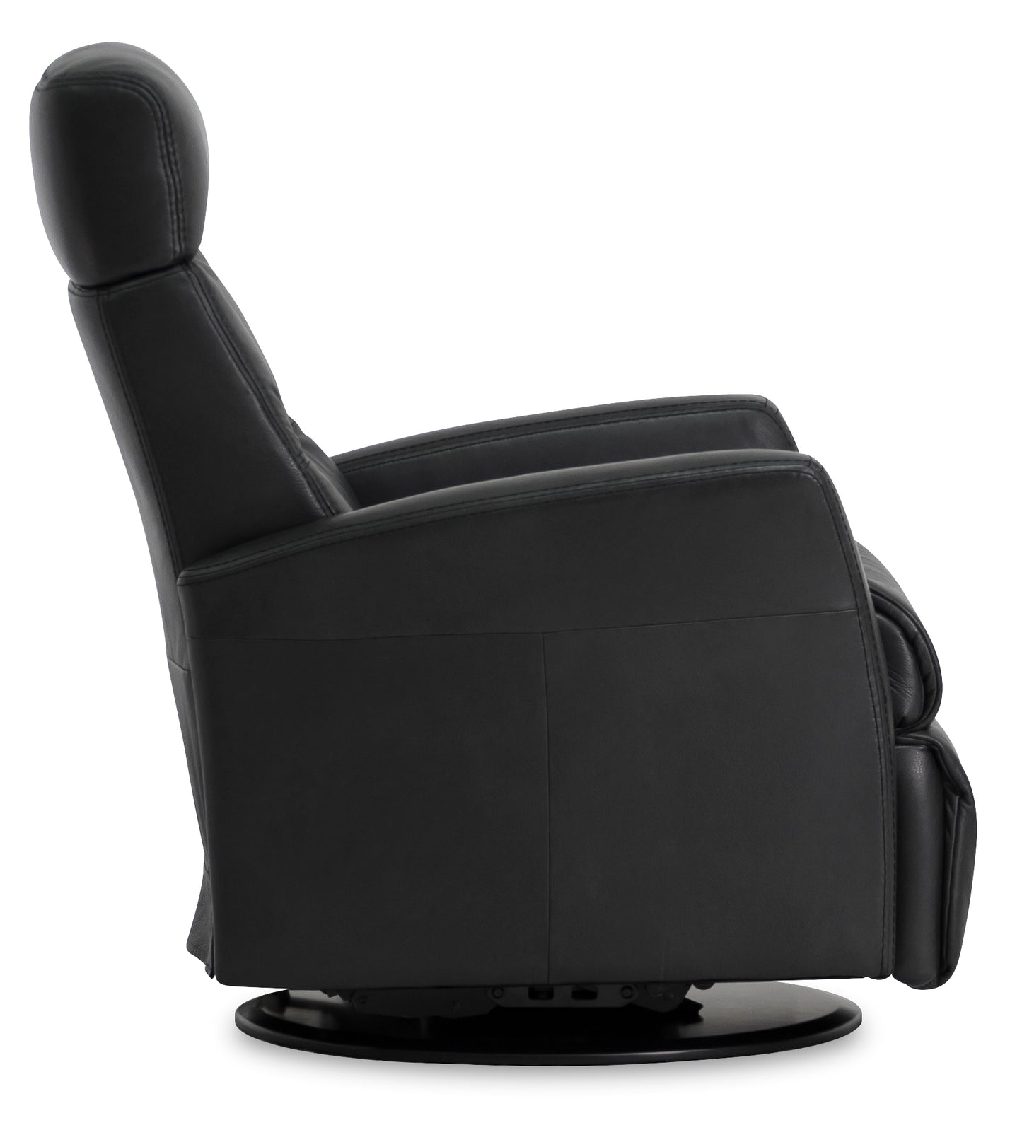 Divani Recliner- Charcoal Leather - Chapin Furniture