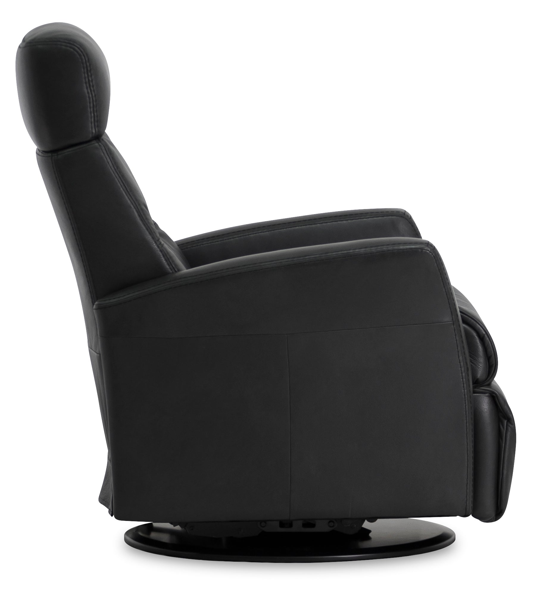 Divani Recliner- Charcoal Leather - Chapin Furniture