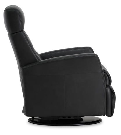 Divani Recliner- Charcoal Leather - Chapin Furniture