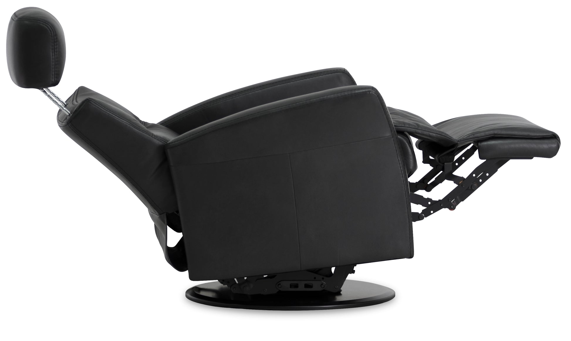 Divani Recliner- Charcoal Leather - Chapin Furniture