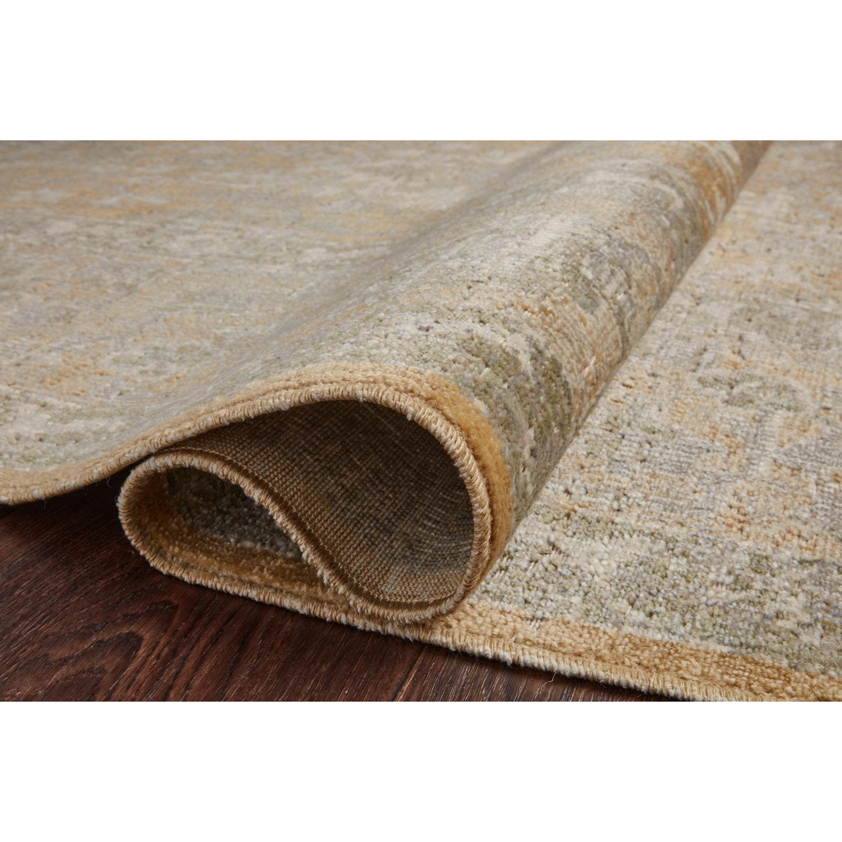 Chris Loves Julia Rosemarie Gold/Sand Rug - Chapin Furniture