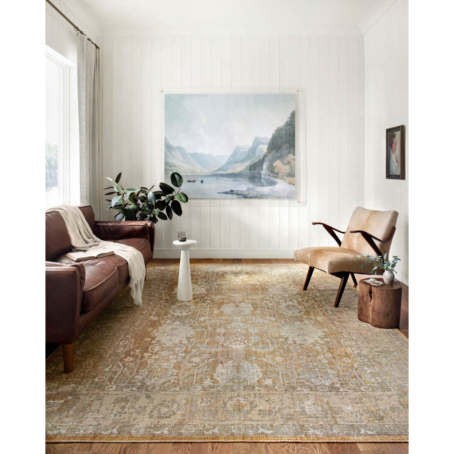 Chris Loves Julia Rosemarie Gold/Sand Rug - Chapin Furniture